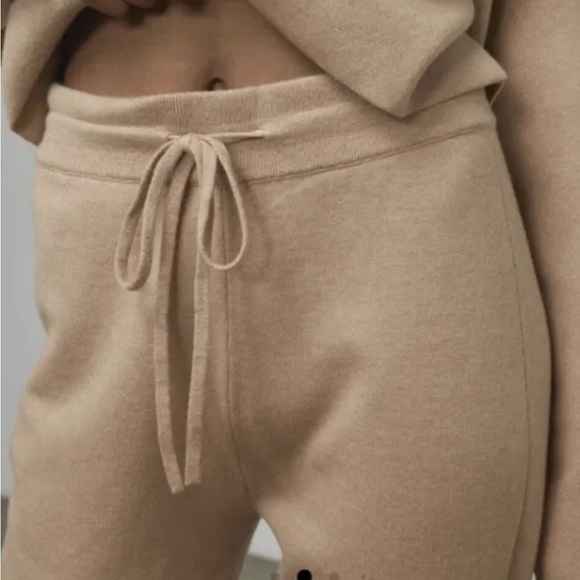 LUNYA Cozy Cotton Silk Jogger Women's Sz M Tranquil Tan NEW Lounge Pants - Picture 4 of 9